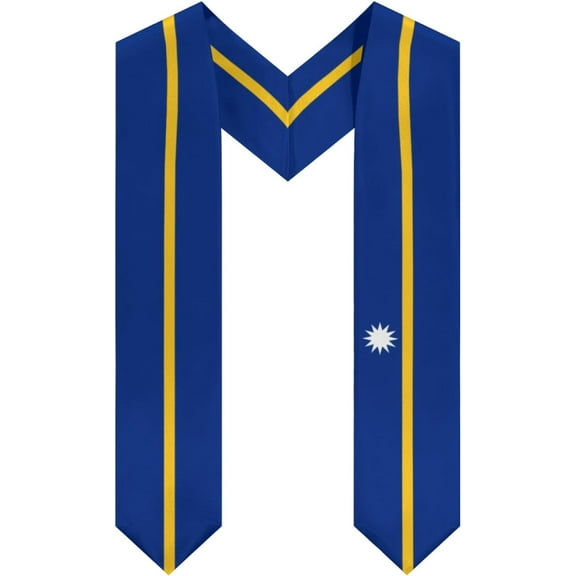 Nauru Flag Graduation Stole Shawl Sash Honor For Study Aboard International Students