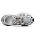 thumbnail image 3 of CMR CHAMARIPA Women's Height Increasing Shoes - Silver Microfiber Platform Sneakers 10CM / 3.94 Inches, 3 of 9