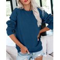 thumbnail image 3 of Womens Casual Crewneck Sweatshirt Long Sleeve Tops Cute Pullover Loose Fit, 3 of 5