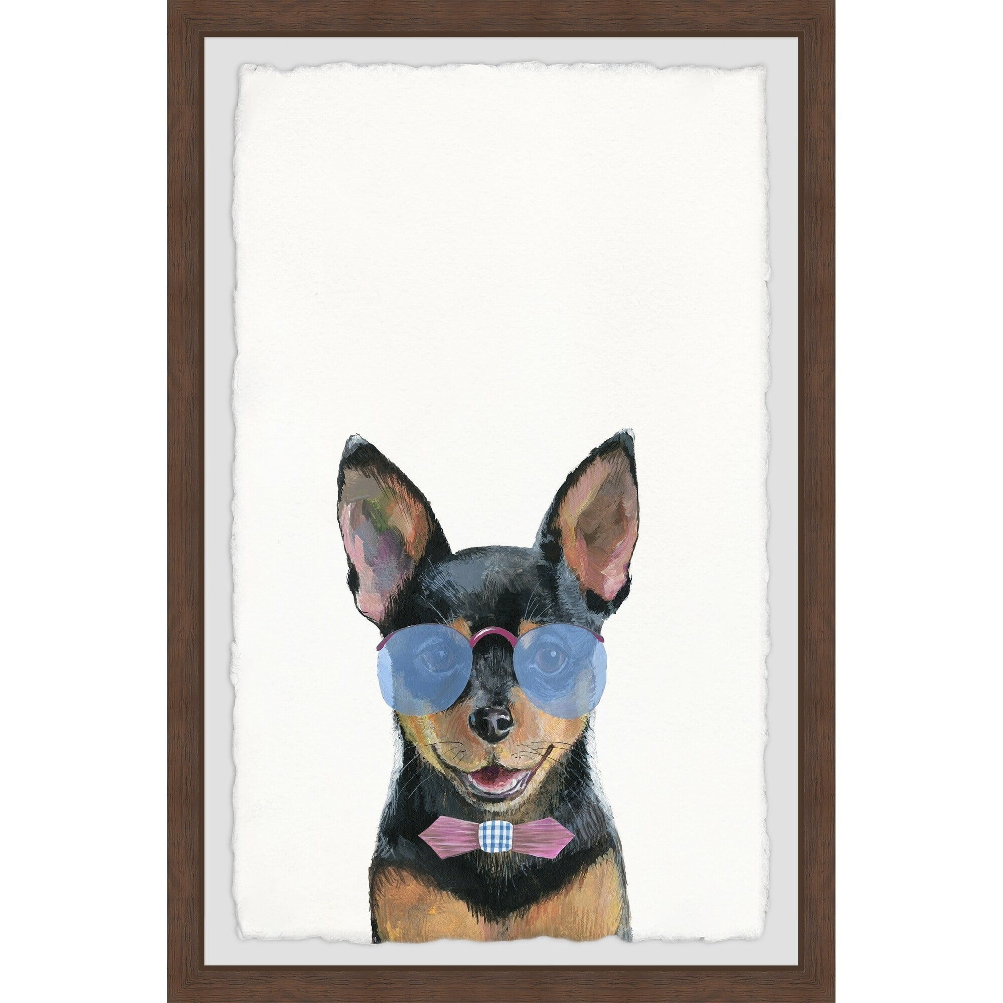 Marmont Hill "Loveable Puppy" Framed Painting Art Print, 12.00" x 1.50"