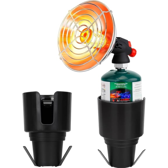 Golf Cart Heater, Portable Propane Heater with Cup Holer Fits Most Golf Cart Accessories Car, Safe Camping Tent Heaters Corless with Electronic Ignition, Control Valve, Winter outoor Heating Helper