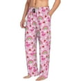 thumbnail image 3 of Kdxio Cute Flamingo Print Men's Sleep Pajama Pant Lounge Pants with Pockets, 3 of 8