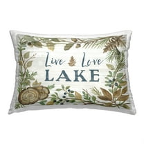 Stupell Industries Live Love Lake Phrase Decorative Printed Throw Pillow, 14 x 20