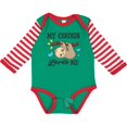 thumbnail image 3 of Inktastic My Cousin Loves Me with Sloth and Hearts Boys or Girls Long Sleeve Baby Bodysuit, 3 of 5