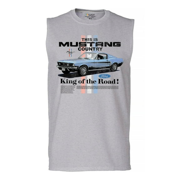 This Is Mustang Country King of the Road Muscle Shirt Legendary Performance Classic American Muscle Licensed Men's