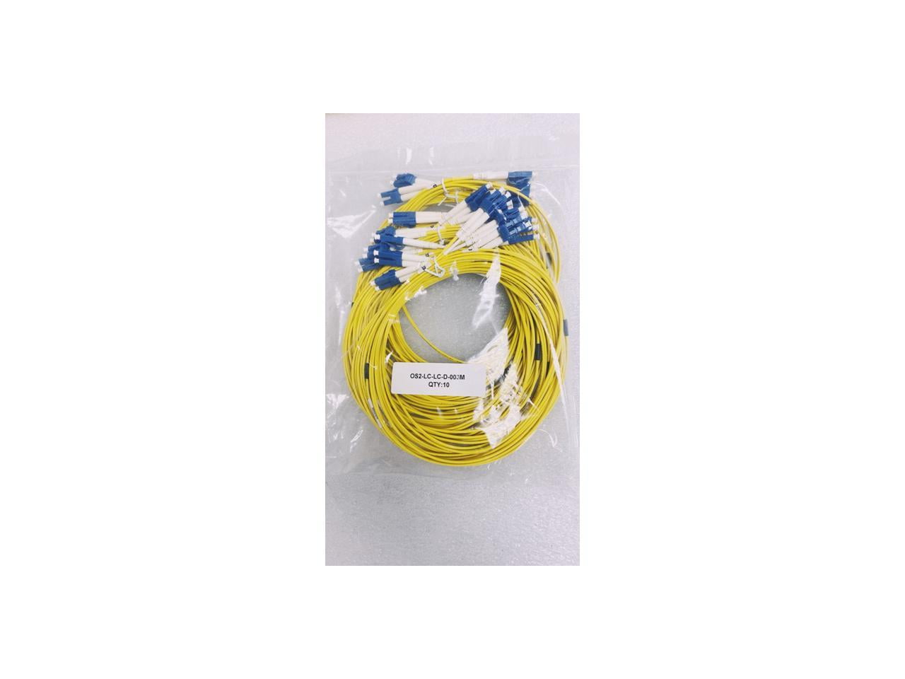 Duplex 9/125 LC to LC Singlemode Jumper 2 Meter 6.56ft | Length Options: 0.5M-300M 1g 10g sfp 10gbase lc/lc dx Yellow Zip-Cord PVC ofnr lc-lc 2M OS2 LC LC Fiber Patch Cable FiberCablesDirect 