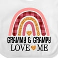 thumbnail image 4 of Inktastic Grammy and Grampy Love Me Grandchild Rainbow Girls Baby Bib, 4 of 4