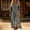hwj# Green322, variant on Boho Dresses For Women V Neck 3/4 Sleeves Floral Print Summer Loose Fit Oversized Tunic Beach Dress A Line Soft Casual Lightweight Fashionable Long Dresses,Dark Green,L