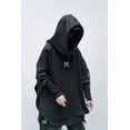 thumbnail image 5 of Niepce Inc Japanese Streetwear Black Gothic Men's Techwear Hoodie, 5 of 10