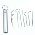 thumbnail image 4 of Toothpick Pocket Set Portable Titanium Reusable Metal Toothpicks Bag With Holders For Outdoor Picnics And Camping, 4 of 14