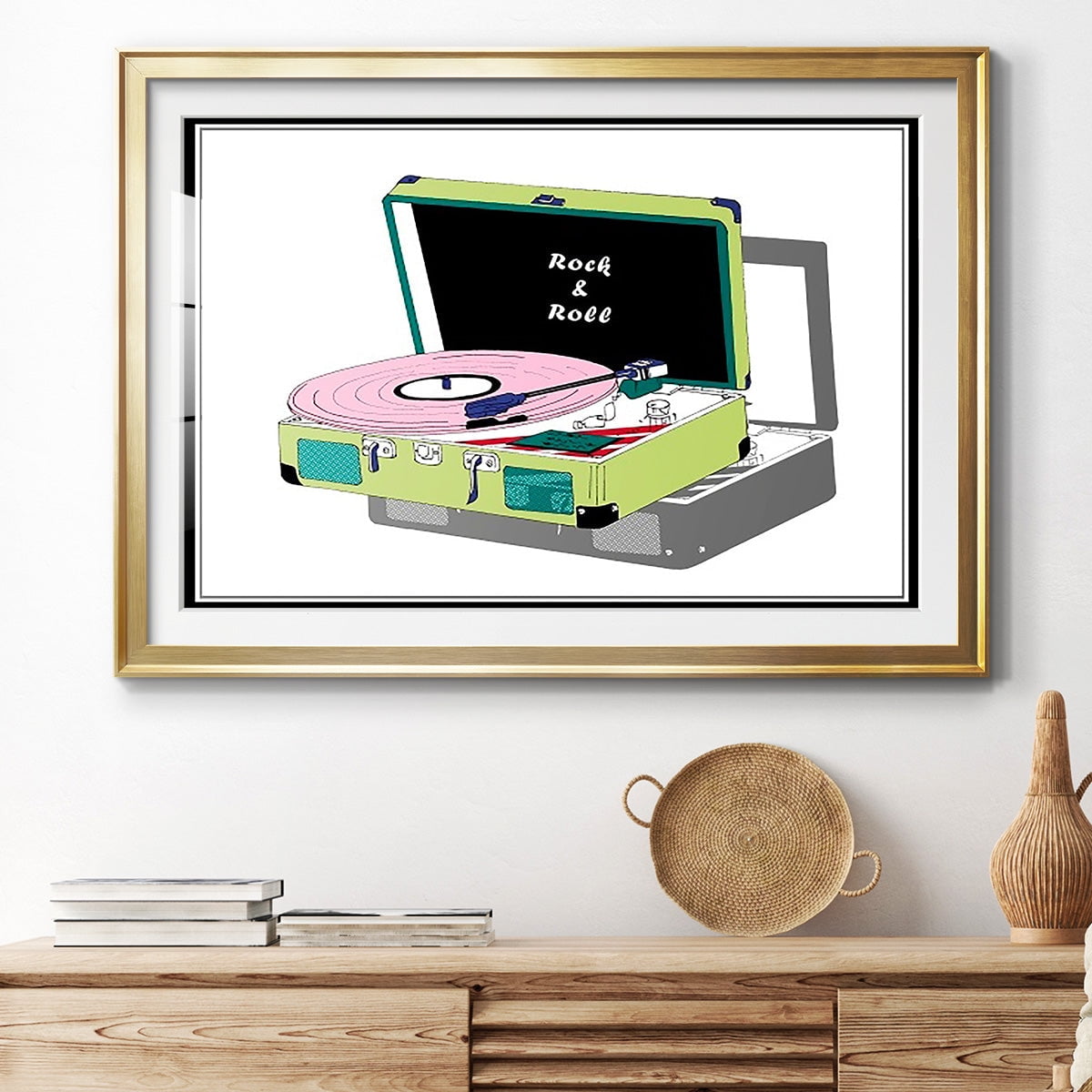 Record Shop II Premium Framed Print - Ready to Hang