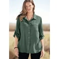 thumbnail image 2 of Woman Within Plus Size Utility Button Down Shirt, 2 of 5