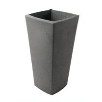 Algreen Crete Convex 25-In. Self-Watering Planter, Warm Gray