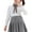 Gray, variant on Miqool Girls' School Uniform Shirts Long Sleeve Pleated White Blouses with Bow Tie, 4-16 Years