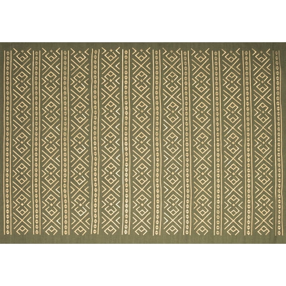 Ahgly Company Indoor Rectangle Abstract Brown Contemporary Area Rugs, 5' x 8'