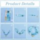 thumbnail image 4 of 354 cuentas de vidrio azul para pulseras, cuentas de vidrio de 8 mm, perlas, cuentas de estrella de mar turquesa, conchas, dijes marinos dorados con accesorios., 4 of 6