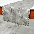 thumbnail image 3 of The HomeCentric Decorative Table Runner 14 x 90 in. Pewter Python Faux Leather with Animal And Croc Pattern, 3 of 3