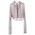thumbnail image 2 of Camisa de protección solar Hugo Ropa de mujer Outwear Pullover con capucha Gris, 2 of 8