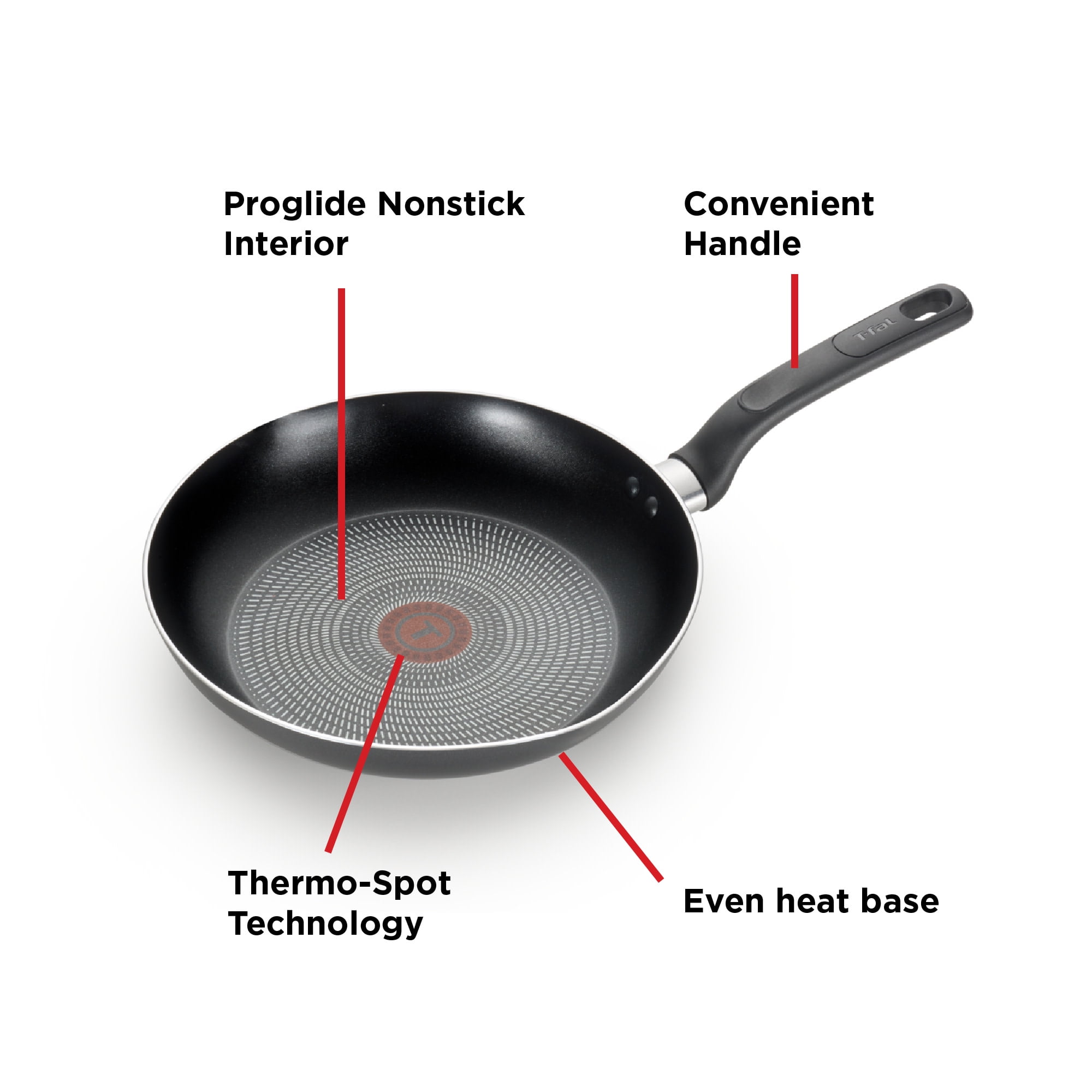 T-fal Ceramic Excellence Reserve Ceramic Nonstick Fry Pan 12 Inch Induction  Oven Broiler Safe 500F Cookware, Pots and Pans Grey
