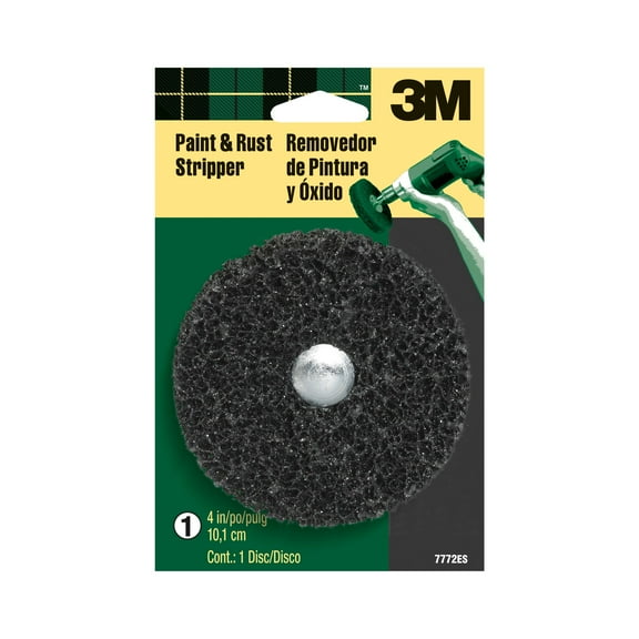 3M Paint & Rust Stripper, Large, 4 inch, Use on Wood, Metal, Plastic, Fiberglass, 1 Disc, 7772ES