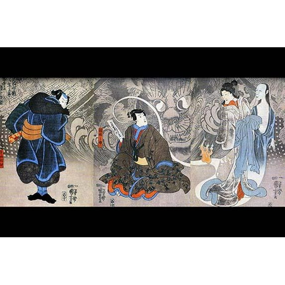 Apparition of the Monstrous Cat-Fine Art Canvas Print (20" x 30")