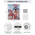 thumbnail image 2 of 4th of July RV Awning Sun Shade Screen 9'X7' Bird American Flag Mesh Sunscreen Floral Red Blue House Awning Shade Screen with Zipper UV Blocker Completed Kits Outdoor Canopy for RV Motorhome Camper, 2 of 7