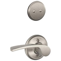 Schlage F93PLY619MERRH Plymouth Dummy Door Handle Set with Merano Right Hand Interior, Satin Nickel