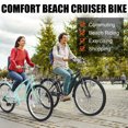 thumbnail image 2 of Ktaxon 26" Beach Cruiser Bike 7-Speed Commuter Bicycle with Rear Rack for Mens and Womens, Green, 2 of 8