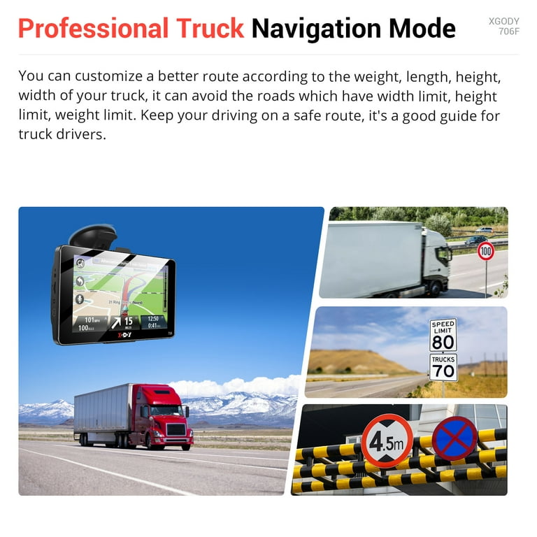 7 GPS Truck Commercial Driver Big Rig Accessories Navigation