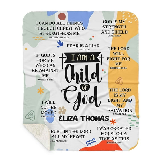 Customizaholic Personalized Name Blanket, Scripture Blanket, Bible Verse Blanket, Jesus Blanket, Healing Blanket, Prayer Blanket