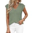 thumbnail image 3 of PRETTYGARDEN Women's Lightweight Sweaters Vest Spring Trendy Cap Sleeve V Neck Knit Tank Tops Summer Going Out Outfits, 3 of 8