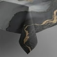 thumbnail image 3 of Black Gray Gold Marble Pattern Rectangle Tablecloth 60"x84",Waterproof Polyester Rectangle Table Cloth, Wipeable Spillproof Polyester Tablecloth for Dining, Camping, Indoor and Outdoor, 3 of 5