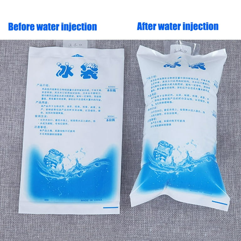10Pcs Automatic Absorb Water Ice Pack Food Keep Fresh Refrigeration Seafood  Preservation Restaurant Takeout Gel Cooler Ice Bags