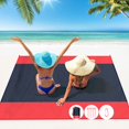 thumbnail image 1 of CRCMUHE Set de Table Diveblues S09 Couverture de Plage Imperméable Extra Large 8 Personnes Taille Familiale Confortable Parachute Nylon Confortable&Chic Compact& Léger Renforcé Coupe-Vent 4 Piquets&1 Trave, 1 of 9