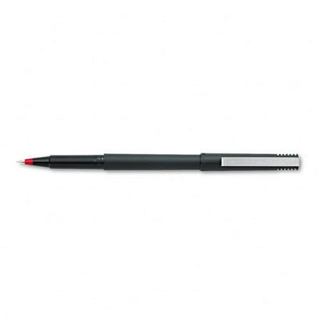 uni-ball : Stick Roller Ball Pen, Red Ink, Micro Fine, 0.50 mm -:- Sold as 2 Packs of - 12 - / - Total of 24 Each