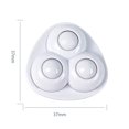 thumbnail image 3 of Mini Ruedas Giratorias 4 poleas giratorias adhesivas sin ruido para contenedores, caja de almacenamiento, muebles (blanco B) Sywqhk Libre de BPA, 3 of 7