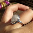 thumbnail image 4 of Divya Shakti Blue Rainbow Moonstone Ring, Statement Ring, Handmade Ring, 925 Silver Gemstone Jewelry, Boho Simple Ring, Christmas Sale Gift For Her, 4 of 10