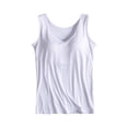 thumbnail image 4 of Womens Cotton Camisole Adjustable Camisole With Frame Bra Stretch Undershirt, 4 of 6