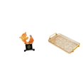 thumbnail image 1 of Escultura de carpa coleccionable, estatua decorativa de resina, bandeja rectangular para servir con borde , ideal para regalar o decorar el, 1 of 8