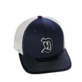 thumbnail image 1 of Daxton Classsic Baseball Trucker Hat Old English A to Z Letters Numbers Structured Mid Profile Cap, Navy White Hat, Letter D, 1 of 1