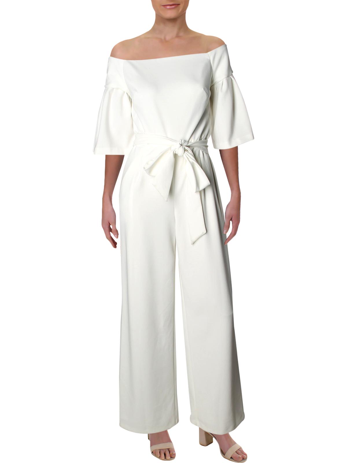 white cocktail jumpsuit
