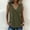 Army Green, variant on Women's Asymmetrical Button Down Sleeveless Linen Blouse V Neck Summer Tank Top Beige L