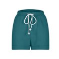 thumbnail image 5 of biudgviw Summer Shorts for Women Cuffed Hem Cotton Linen Shorts with Pockets Drawstring High Waisted Beach Vacation Casual Shorts, 5 of 6