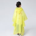 thumbnail image 6 of Yesbay Rain Poncho Waterproof Non-Disposable Travel Rain Gear Coat for Kids,Yellow, 6 of 7