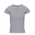 thumbnail image 1 of Asquith & Fox - Camiseta de manga corta y estilo marinero para mujer (Blanco/Azul marino), 1 of 3