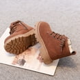 thumbnail image 6 of DMDUOU Infant Boots Boy Autumn Winter Comfort Boots Lace-Up Work Boots High Top Ankle Shoes for Baby Girls Brown 6.5-7Years, 6 of 6