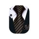 thumbnail image 1 of Set de Corbata Barry.Wang Rayas Negro Dorado en Seda Tejida, 1 of 9