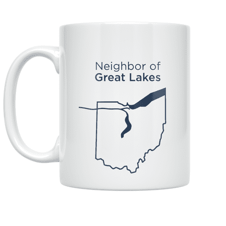Ohio Great Lakes Neighbor Design - Ohio Enthusiast - 11 oz Ceramic Coffee Mug