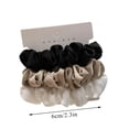 thumbnail image 3 of 3 unids/set de gomas de satén de seda para mujer, cuerda para el cabello de Color sólido, elegante soporte para cola de caballo, banda de goma, diadema elástica, accesorios para el cabello, 3 of 4