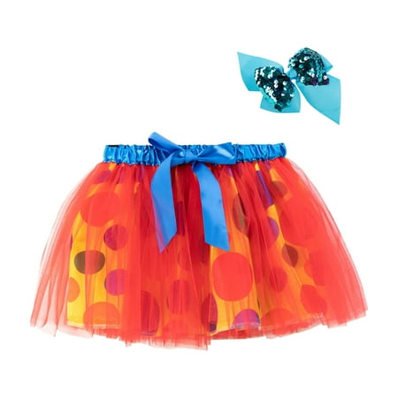 

Denim Skirt Toddler Girl Kids Girls Ballet Skirts Party Patchwork Colour Tulle Dance Skirt Hairpin Set